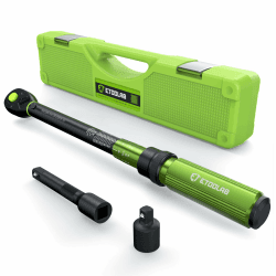ETOOLAB 1/2 Zoll Drehmomentschlüssel Auto, 20-230Nm/10-170lbf-ft, ±3% Fehlergenauigkeit, 72 Zähne Umschaltknarre Drehmomentschlüssel Set mit 6" Verlängerung, 1/2"-3/8" Adapter für Auto/Fahrrad