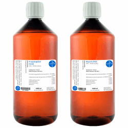 99,9% 1000 ml Glycerin + 1000 ml Propylenglykol 99,9% I Zur Herstellung von Cremes, Lotionen, Gels, Balsam I HERRLAN-Qualität I Made in Germany Angebot bei HelloDeals