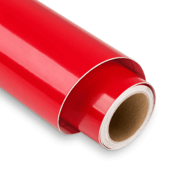 Glänzend Rot Plotterfolie Vinyl, 30,5 x 152,4 cm Vinylfolie Plotter für Cricut, Rot Plotterfolie Selbstklebend für DIY-Geschenke, Tasse, Fenster, Keramik, Kunststoff