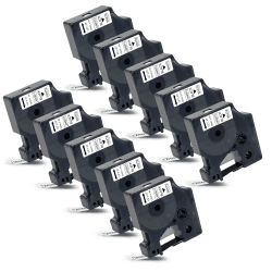 10x Kompatibel Schriftband Ersatz für Dymo 45013 D1 S0720530 Schwarz auf Weiß 12mm 0.47 Label Tape für LabelManager 160 210D 220P 360D 280 420P 450D PnP Labelpoint 250 150 100 Labelwriter 450 Duo