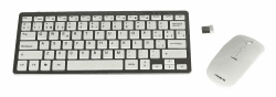 Tacens Levis Combo V2 RF Wireless Metallisch, Weiß - Tastaturen (Mini, Kabellos, RF Wireless, Metallisch, Weiß, Maus enthalten)