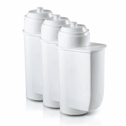 Bosch BRITA Intenza Wasserfilter TCZ7033, verringert den Kalkgehalt des Wassers, reduziert geschmacksstörende Stoffe, passend für Kaffeevollautomaten der Vero Serie und Einbauvollautomaten, weiß