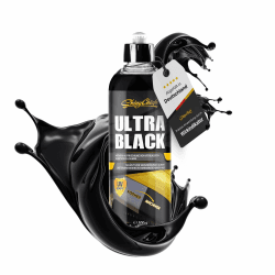 ShinyChiefs ULTRA BLACK Kunststoff Auffrischer 500ml - Auto Kunststoffpflege zur Auffrischung von Kunststoff und Gummiteilen im Außenbereich - Kunststoff Pflegemittel mit UV Schutz, schwarz
