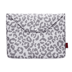 Snow Leopard Print Book Sleeve Buchhülle mit Reißverschluss und Rückentasche, Buchhüllen für Taschenbuch mit gepolstert, 11,4 x 9 Zoll, Cheetah Print Geschenke für Frauen