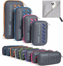 BAGAIL Mikrofaser Handtuch - Kompakt, Ultra Leicht, Schnelltrocknend - Microfaser Handtücher mit Atmungsaktive Eva Box - Perfekte Sporthandtuch, Strandhandtuch, Reisehandtuch und Badehandtücher