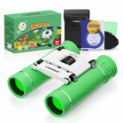 10×25 Kompaktes Fernglas für Kinder, Mini Fernglas Wasserdicht Tragbar, Kleine Fernglas Paketgröße für Vogelbeobachtung, Wandern, Camping, Sightseeing (Grün)