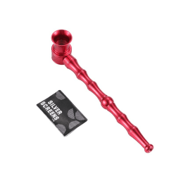 Pur-Pfeife | +5 Edelstahlsiebe | Hochwertige Metallpfeife 13cm | Abschraubbarer Kopf | Leichte Reinigung | Smoking Pipe Pfeife Glas Rauchen | Gebrauch von Tabakwaren …