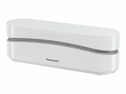 Panasonic KX-TGK320GW Design-Telefon schnurlos mit Anrufbeantworter (analoges Telefon (DECT), Eco-Plus-Modus, Anrufsperre, Wecker, Babyphone) weiß