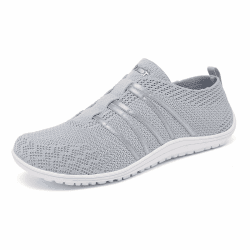 Merdoo Barfußschuhe Damen Herren Bequeme Barfuss Schuhe Damen Slip On Sneakers Weich Sportschuhe Leicht Turnschuhe rutschfest Hausschuhe Atmungsaktiv Barfussschuhe Sommerschuhe Unisex 37-45EU 41 EU Grau