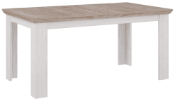 Forte ILOPPA Esstisch ausziehbar n/a, Holzwerkstoff, Nelson Eiche/Schneeeiche, B x H x T: 160 x 75 x 90 cm