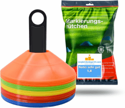TK Gruppe Timo Klingler Sportyfits® Markierungshütchen Hütchen Kegel für Slalom Trainingszubehör & Fußballzubehör für Fußball, Leichtathletik UVM. (Mengenauswahl)