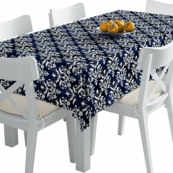 HEKO PANELS Tischdecke 140 x 110 cm Abwaschbar Tischtuch Gartentischdecke Fleckschutz Wasserabweisend Tafeldecke Damast Vintage 110 x 140 cm (Rechteckig) Dxt459