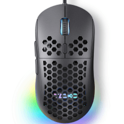 Dierya ×TMKB M1SE Gaming Maus mit Kabel,Gaming Mouse 12800 DPI Optischer Sensor,6 Programmierbare Tasten,Anpassbares RGB Gamer Maus,Ergonomische Gaming-mäuse für PC,Schwarz