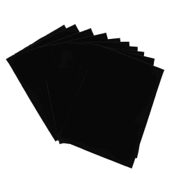 Selbstklebender Samtstoff, Rückseite Kleber Filz Selbstklebende Filzgleiter 10 Blatt Selbstklebend Bastelfilz Weich Vliesstoff Klebefolie Stoff Velour Folie für Schmuck Schatulle Liner Drawer, Schwarz