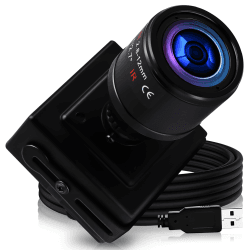 G Varifokal objektiv USB Kamera Full HD 1080P USB Webcam Minikamera, 2MP High Speed@100 fps USB mit Kamera,USB2.0 Webkameras,Plug&Play,2.8-12mm Varifokal USB Kamera mit UVC für Android Linux Windows