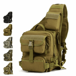 YFNT Tactical Sling Bag Pack Military Rover Schulter Sling Rucksack Umhängetasche für die Jagd Camping Trekking,Wüste Digital 28*42*17cm Braun