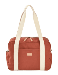 BÉABA, Wickeltasche für Babys, Mehrere Fächer, 10 Taschen, Reißverschluss Trolley-Koffer, Schultergurt, Isotherm-Tasche, Wickelunterlage, Wasserabweisend, Inhalt 16L, Tasche Paris, ziegel