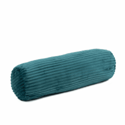 Gözze - Kuschelige Kissenrolle in Cord Optik, Ideal als Nackenstütze, 70 x 22 cm - Petrol