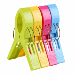URAQT Große Wäscheklammern Handtuchklemmen, 4 Stück Strandtuch Clips, Strandtuchklammern, Handtücher Towel Clips, Winddicht Klammern auf Strand und Sonnenliegen für Wäsche, Strandtuch, Badetuch