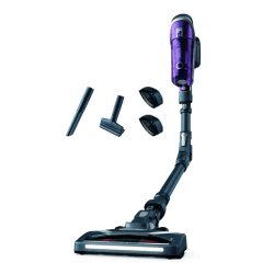 Rowenta X-Force Flex 8.60 Allergy, Kabelloser Akku Staubsauger, Allergiefilter, Flex-Gelenk, bis 45 min Akku-Laufzeit, Fugendüse, Polsterdüse, RH9638WO, Lila/Grau
