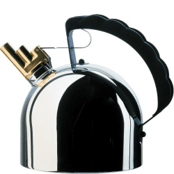 Alessi | 9091 FM - Wasserkessel mit Melodischer Messingpfeife Design, Edelstahl, 9.8 x 20 x 29 cm