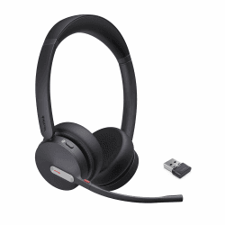 Yealink BH70 Drahtloses Bluetooth-Headset mit Mikrofon für die Arbeit, bis zu 35h Sprechzeit, 3-Mikrofon-Geräuschunterdrückung, 147g leichtes Microsoft Teams-zertifiziertes Headset für Open Office