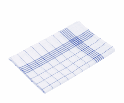Gözze - Geschirrtuch-Set, 3-teilig, 100% Baumwolle, hohe Materialdichte (260 g/m²), 50 x 70 cm - Blau/Weiß