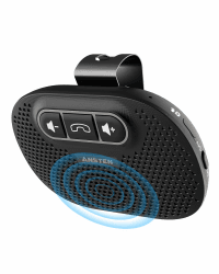 ANSTEN Freisprechanlage für Auto Bluetooth 5.0 Eingebautes Mikrofon, Freisprechanlage Auto Freisprecheinrichtung für GPS, Musik, Anrufe, Lautstärkeregelung, iOS Siri und Sprachassistent