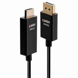 LINDY 40924 0.5m Aktives DisplayPort an HDMI Adapterkabel mit HDR