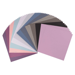 Vaessen Creative Florence Cardstock Papier, Farbenmix Winter, 216 Gramm/m², Quadratisch, 30,5 x 30,5 cm, 60 Stück, Glatt, für Scrapbooking, Kartenherstellung, Stanzen und andere Papierbasteleien, 30.5 x 30.5 cm