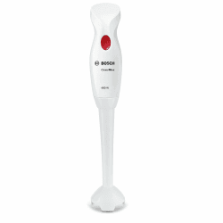 Bosch Stabmixer CleverMixx MSM14000, Abnehmbarer Mixfuß, Ergonomischer Griff, leichtes Gehäuse, 4-Klingen-Messer, einfache Reinigung, 400 W, weiß/rot