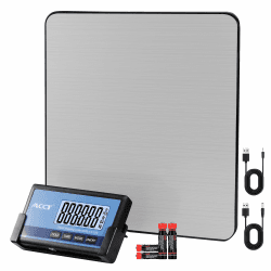 ACCT briefwaage, 440 lb/0.35 oz hochpräzise digitale Paketwaage, Postwaage, kabellose LCD-Anzeige, Hold/Tara-Funktion, leichte Waage für Pakete/Gepäck/Tiere, inkl. Batterie
