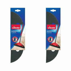 Vileda Superfeger Classic Besen Ersatzkehrteil, Mikroschaum für optimale Schmutzaufnahme, wirbelt keinen Staub auf, für Glatte Böden, 2er Pack