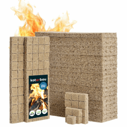 KOTARBAU® Kaminanzünder 1200 STK Würfel Grillanzünder Schnellanzünder Öko Ofenanzünder Kohlenanzünder Feueranzünder Holzofenanzünder Holzwolle Wachs