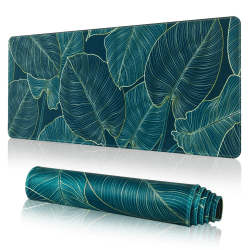 EFISH Kirschblüten Mauspad (800 × 300 × 3 MM) Verlängertes großes Mauspad Schreibtischauflage, genähte Kanten Mauspad, rutschfeste Gummibasis, Gaming-Mauspad XL (Lotus Leaf Mouse Pad (80 * 30)) Lotus Leaf Mouse Pad (80*30)