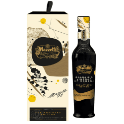 Mazzetti Artistry Edition Geschenkset mit „fünf Weinblätter“ Qualität Aceto Balsamico di Modena I.G.P. 250 ml Flasche, Ideal zum Verfeinern von Gerichten, in edler Geschenkverpackung