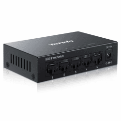 Tenda TEG205E Managed Switch 5 Port Gigabit Netzwerk Switch, Smart Switch LAN Verteiler Splitter (IGMP-Snooping, QoS, VLAN, DHCP-Snooping, LAG, MAC-Binding, Lüfterlos, Energieeffizient, Metall)