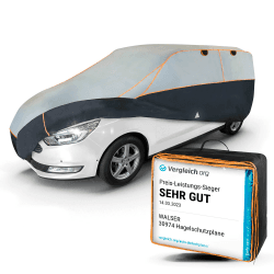 WALSER Hagelschutz Abdeckplane Auto, Preis-Leistungs-Sieger* Auto Hagelschutzplane, Abdeckplane Auto Perma Protect, Autogarage Abdeckung, Abdeckung Auto 100% Polyester, Auto Abdeckung SUV XL