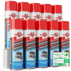 BÖRFH Bremsenreiniger - (10er Pack 500ML) Acetonfrei Bremsenreiniger für Scheiben, Beläge, Bremssättel, Federn, Rotoren und Kupplung, Teilereiniger, Industrieteilereiniger