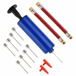 FEPITO 14 Stück Aufblasbarer Werkzeugsatz Inflator Ball Pumpe Nadeln, Flexible Schlauchdüse Basketball, Fußball, Volleyball, Rugby, Wasserball Ball