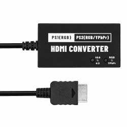 Tolesum PS1/PS2 zu HDMI Konverter,PS2 zu HDMI Adapter Kabel RGBS-YPbPr,Bildschirm 4:3/16:9 Umschalten, 720p HDMI Konverter für PS1/PS2