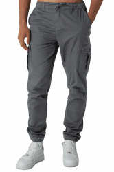 Smith & Solo Cargohose Herren – Chino Hose Cargo Hosen Stretch, Arbeitshosen Baggy Baumwolle, Activewear für Herren mit Taschen Kordelzug Anthrazit L