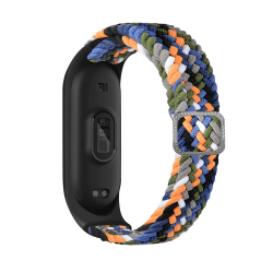 ToVioc Nylon Armband Kompatibel mit Xiaomi Mi Band 7 / Xiaomi Mi Band 6 / Xiaomi Mi Band 5, Einstellbare und Elastizität Atmungsaktive Sportbänder für Xiaomi Mi Band 4 - Cowboyfarbe
