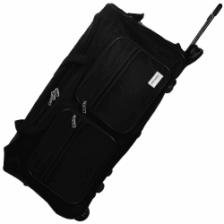 DEUBA Reisetasche | mit Trolleyfunktion | Rollen mit Kugellager | Teleskopgriff | abschließbar -【Farb-und Größenauswahl】 Sporttasche Reisetrolley Gepäcktasche, Schwarz, 85L = 70 x 36 x 34 cm (LxBxH) Schwarz 85L = 70 x 36 x 34 cm (LxBxH)