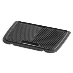 BURNHARD Gusseisen Grillplatte für Gasgrill Wayne Serie 23,5 x 35 x 1,5 cm, BBQ Wendeplatte