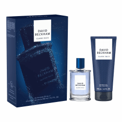 David Beckham Classic Blue Geschenkset, Eau de Toilette & Duschgel für Ihn, aromatisch-fruchtiger Duft für Männer, 50 ml und 200 ml