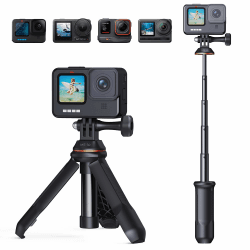 K&F Concept MS10 GoPro stativ, GoPro Selfie Stick,Go pro Tripod,33CM Tischstativ, Tragbare SelfieStick Kompatibel mit GoPro, DJI Osmo Action、Insta 360