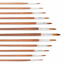 Aquarellpinsel, 12 StüCk Nylon Pinsel, KüNstlerpinsel Pinselset, Acrylpinsel Art Paint Brush FüR Wasserfarben, Aquarell, Acryl, Gouache FüR AnfäNger, Kinder Und GemäLde Liebhaber