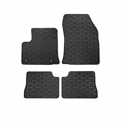 Satz Gummimatten kompatibel mit Peugeot e-208 / Opel e-Corsa F / Citroën DS3 Crossback Electric 2019- (4-teilig + Montagesystem), Grau
