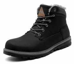 PASTAZA Warme Winterschuhe Herren Damen Winterstiefel Outdoor Winterboots Gefüttert Schneestiefel 41 EU Dunkles Schwarz